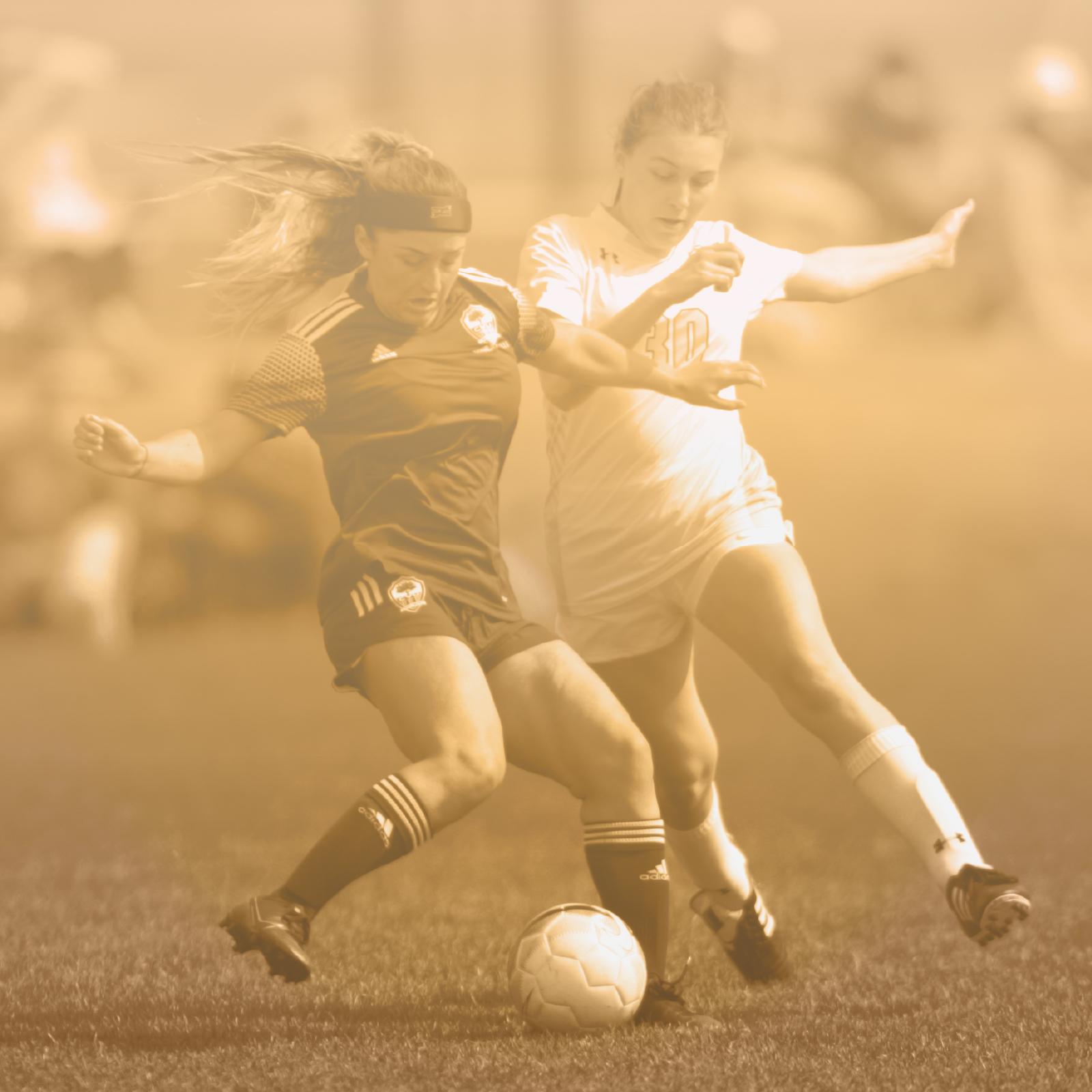 Gold Image Of Girls Playing Soccer